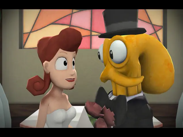 Image of Octodad getting married.