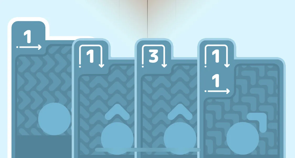 The golf peaks card at the bottom of the screen. There are four cards. From left to right 1 putt, 1 chip, 3 chip, 1 chip + 1 putt