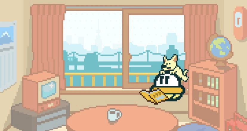 The dog is optional, if you could ever say that. Part time UFO reading a magazine in its apartment.