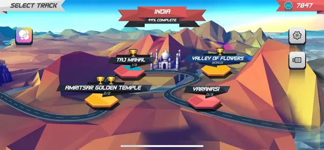 Picture of a map of India, with multiple courses available.