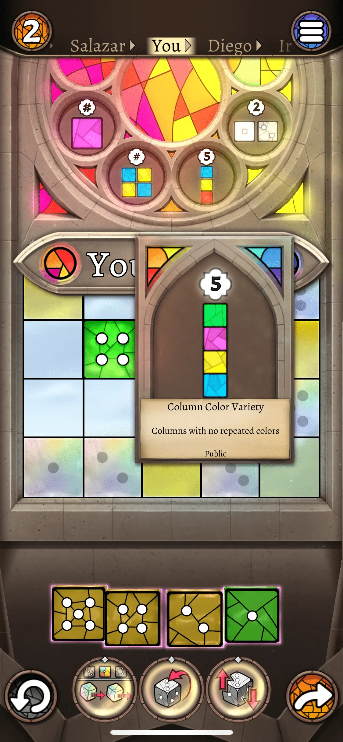 Rules Pop Up Hovering the rules gives you further details about how the game works.